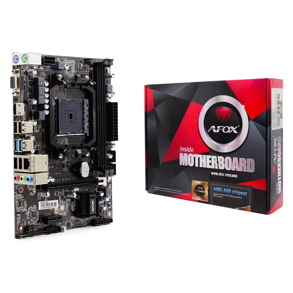 Placa Mãe Micro ATX Afox A68-MA2 Chipset A68 para Socket FM2 2xDDR3