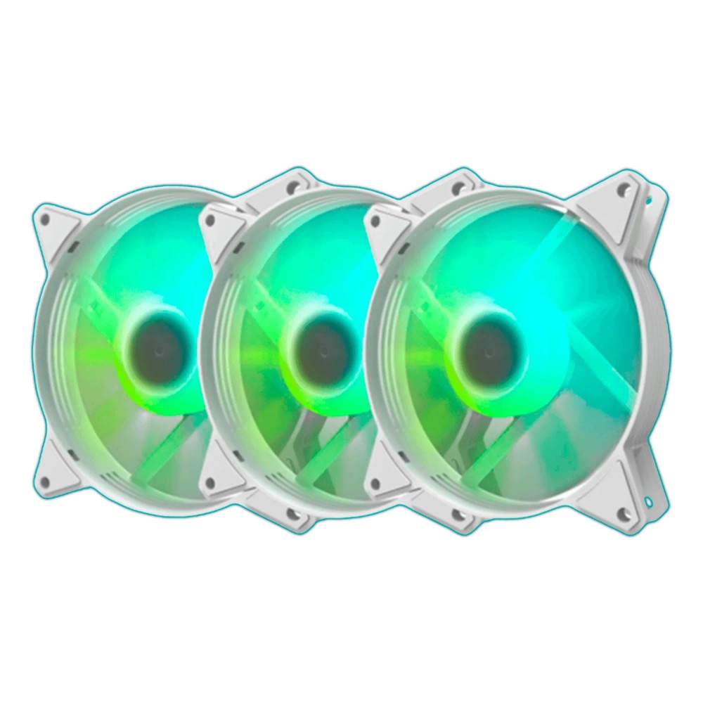 Cooler Fan para Gabinete Aigo Darkflash C6MS ARGB 3 em 1 - Branco