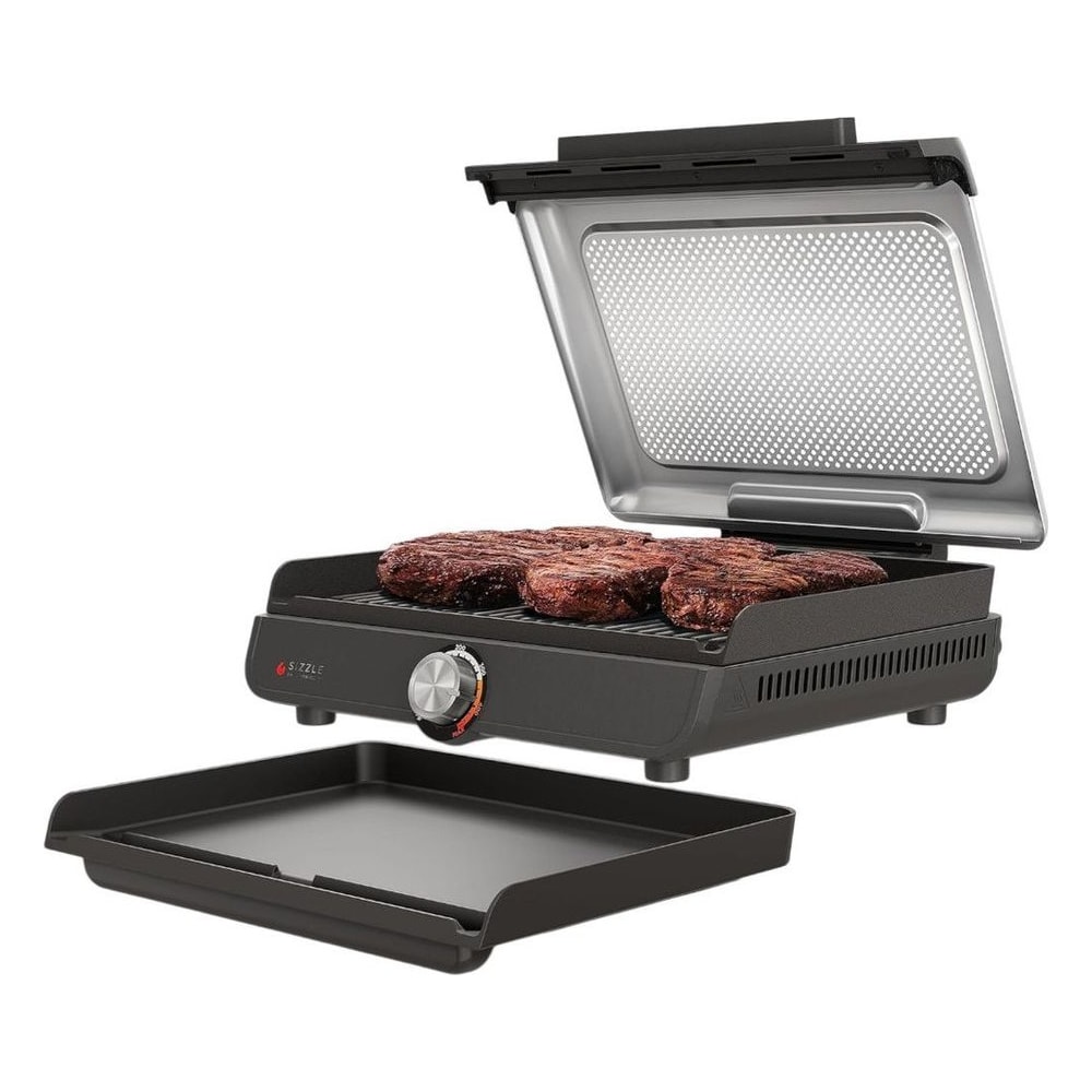 Chapa Elétrica Ninja GR101 1450W 120V Preto Grill Prensa Antiaderente Temperatura Ajustável Culinária Prática