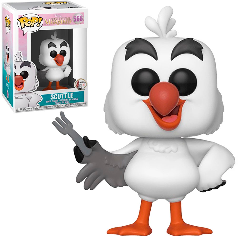Boneco Funko Pop Disney The Little Mermaid A Pequena Sereia Scuttle 566 Colecionável Vinil Original