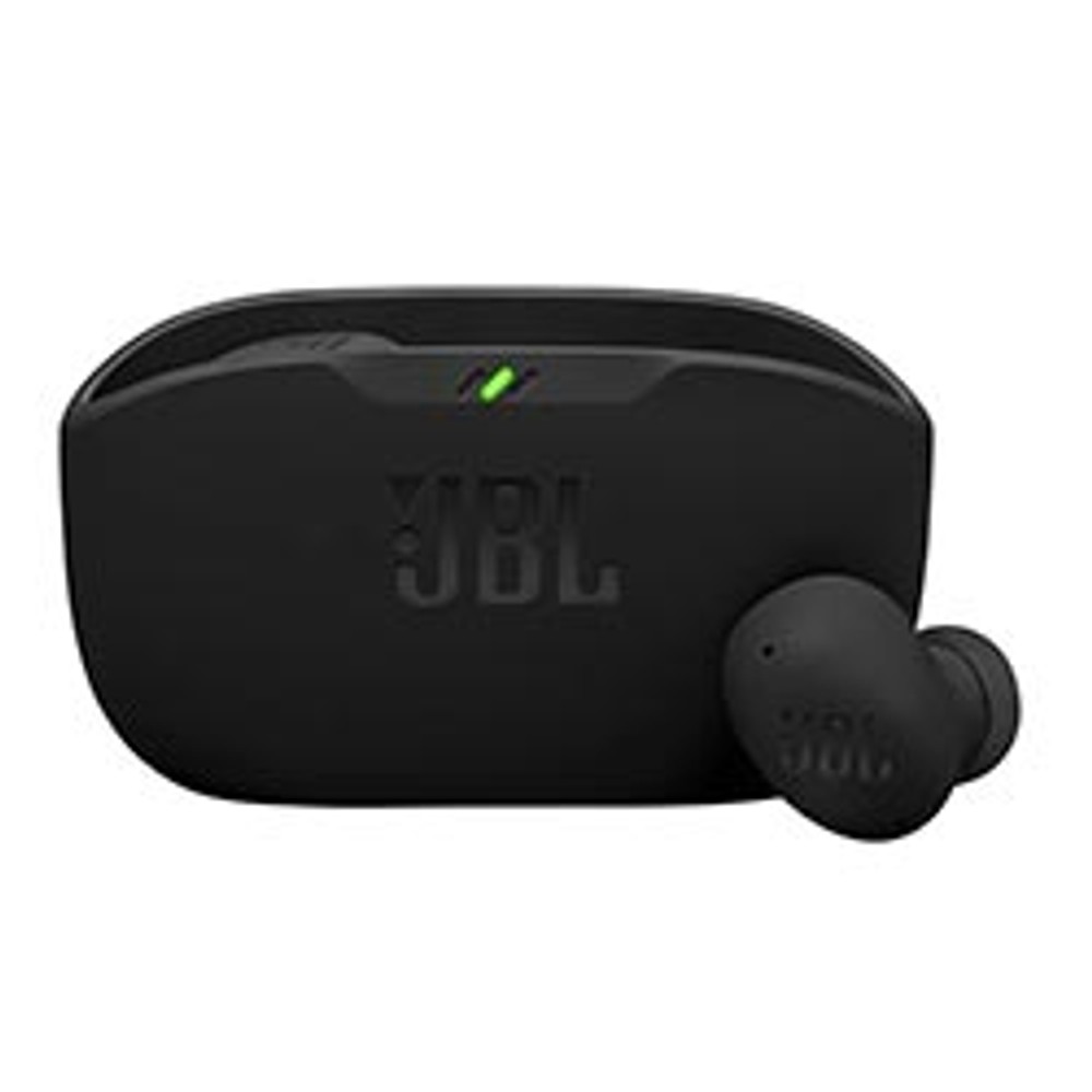 Fone de Ouvido Sem Fio JBL Wave Buds 2 TWS Bluetooth 5.3 Impermeável 32h Bateria Perfeito Ajuste Preto