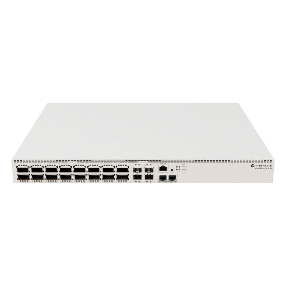 Roteador Switch MikroTik CRS520-4XS-16XQ-RM 16 Portas 100G QSFP28 4 SFP28 Empresarial Data Center L3 Rackmount