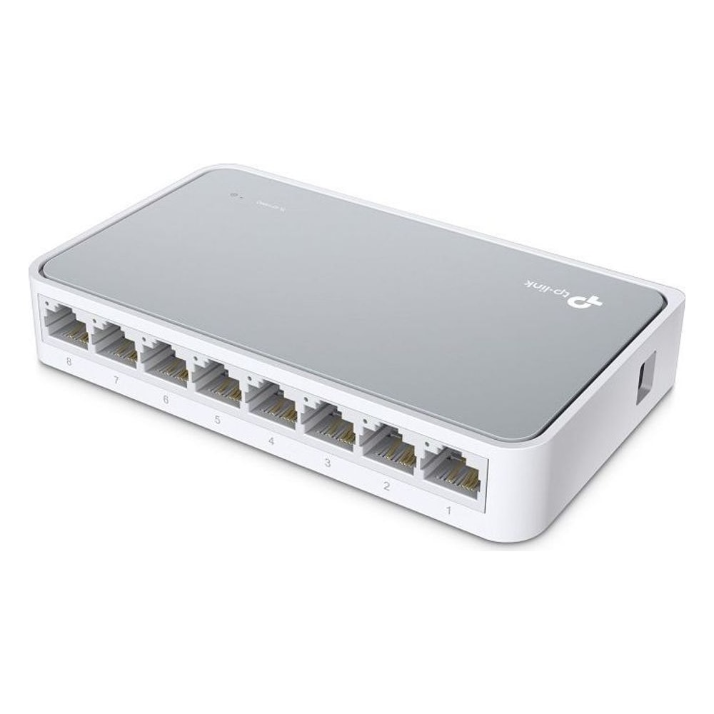 Switch TP-Link TL-SF1008D 8 Portas 10/100Mbps Não Gerenciado Ethernet Desktop Compacto Ideal Rede Local