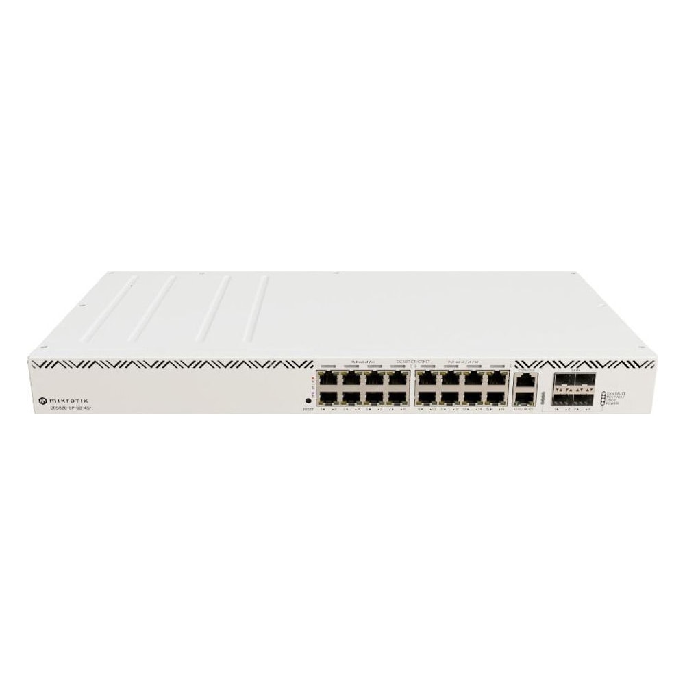 Roteador Switch MikroTik Cloud Router Switch CRS320-8P-8B-4S+RM PoE++ Gigabit SFP+ L5 Rackable Gerenciavel