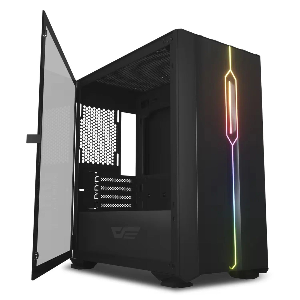 Gabinete Gamer Aigo DarkFlash DLM 23 RGB Mid Tower - Preto