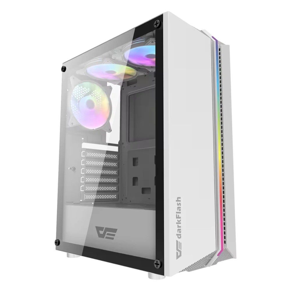 Gabinete Gamer Aigo darkFlash DK151 RGB Mid Tower - Branco (3 Fans ARGB)
