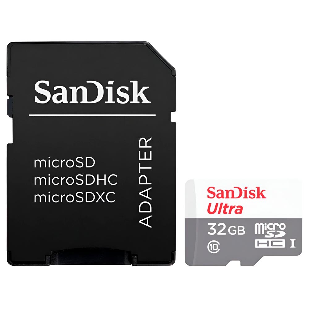 Cartão de Memória MicroSD 32GB SanDisk Ultra Classe 10 com Adaptador SD