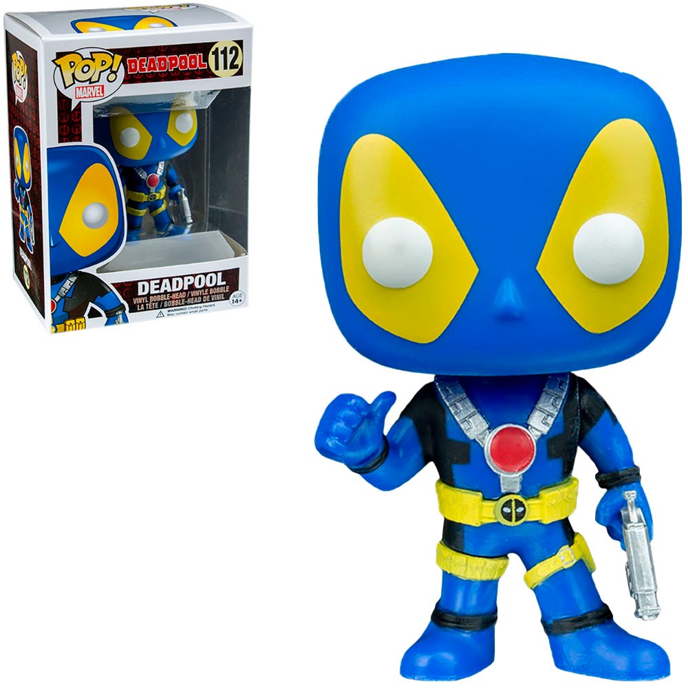 Boneco Funko Pop Marvel Deadpool Exclusivo Blue Deadpool 112 Colecionável Vinil Original