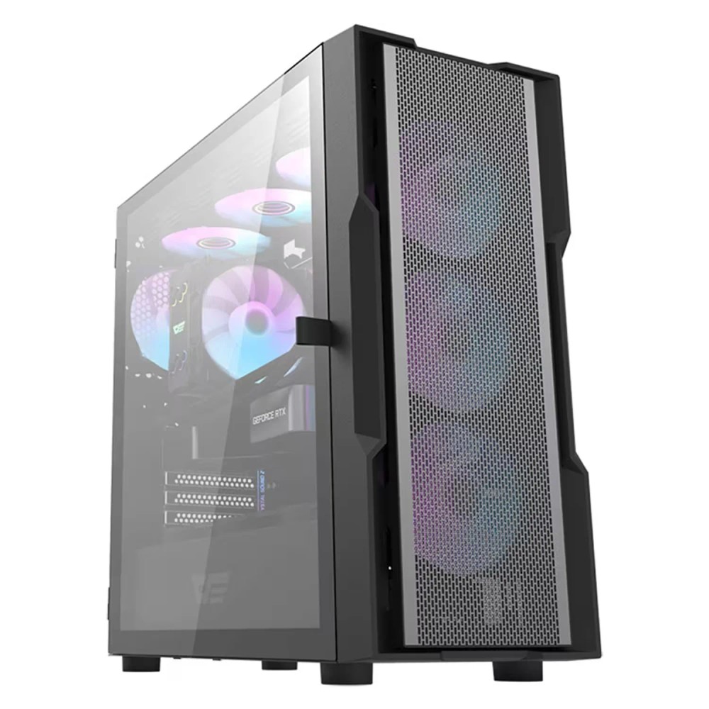 Gabinete Gamer Aigo Darkflash DK431 Mesh 4 Fan ARGB - Preto