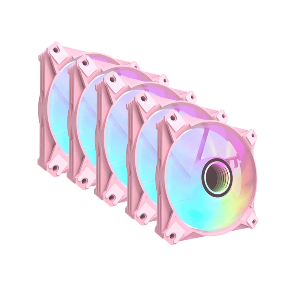 Cooler Fan para Gabinete darkFlash INF8 5 em 1 - Rosa