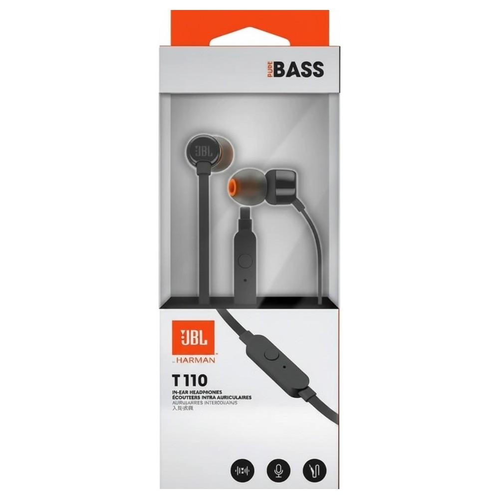 Fone de Ouvido JBL T110 Intra-Auricular com Microfone Preto