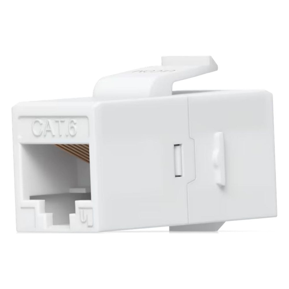 Acoplador RJ45 Fêmea Ubiquiti Cat6 Blindado Keystone Jack Branco