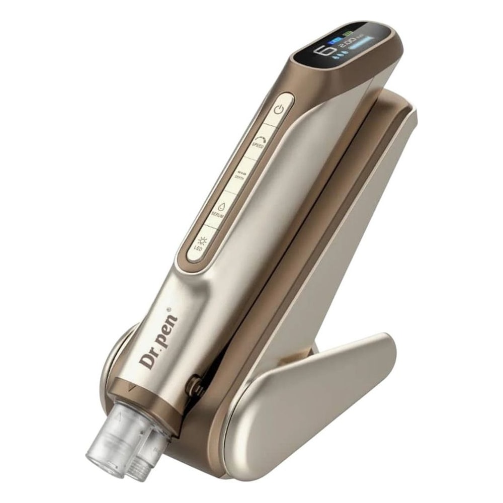 Caneta Dermapen Hydra Pen H6 Dermaroller Sem Fio Luz LED Gold Microagulhamento Facial Profissional Ajustável 6 Níveis Velocidade Portátil