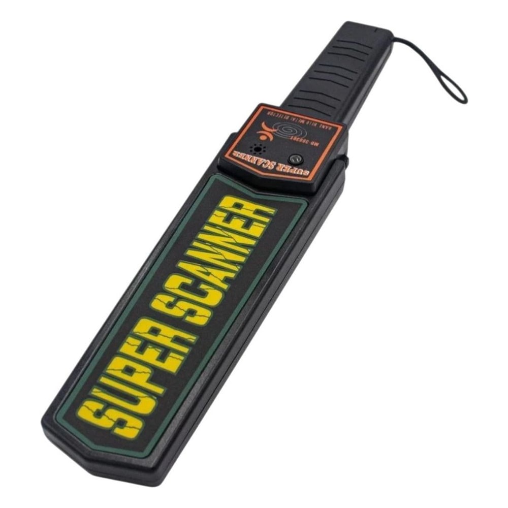 Detector de Metais Portátil MD-3003B1 Bastão Sensibilidade Ajustável Alarme Sonoro e Vibração 9V Segurança