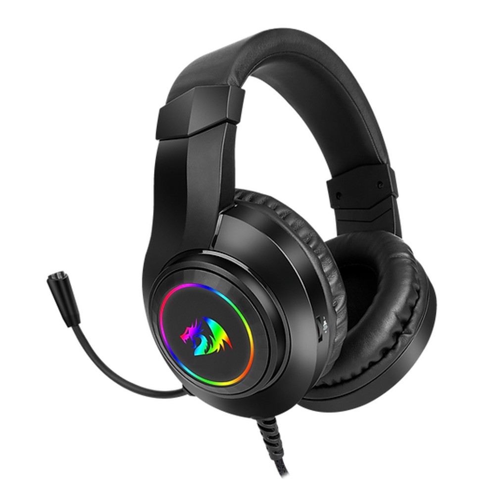 Fone de Ouvido Gamer Redragon H260RGB Hylas com Iluminação RGB Preto