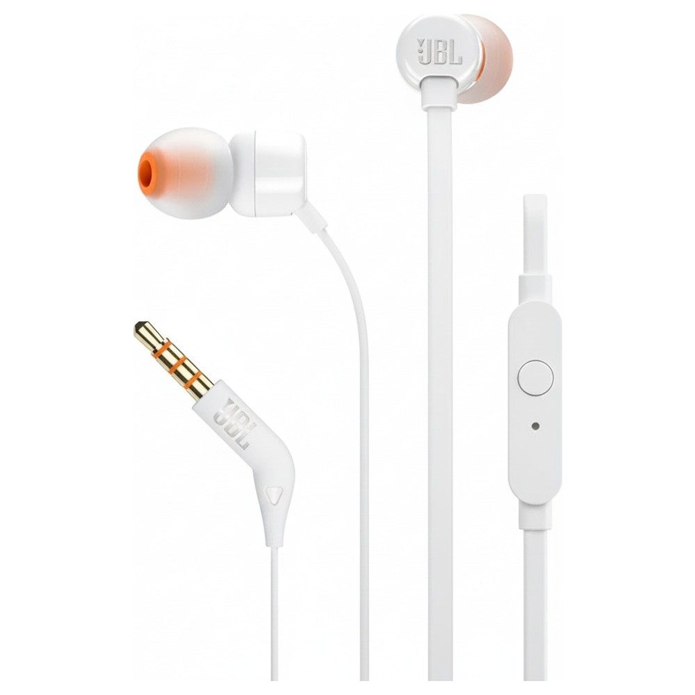 Fone de Ouvido JBL T110 Intra-Auricular com Microfone Branco