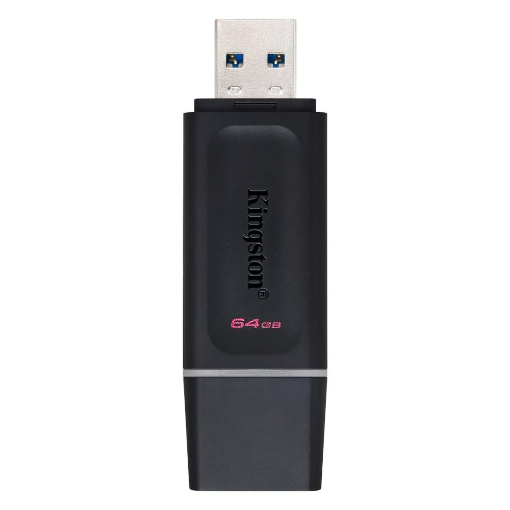 Pendrive USB 3.2 Kingston Exodia 64GB Alta Velocidade Preto