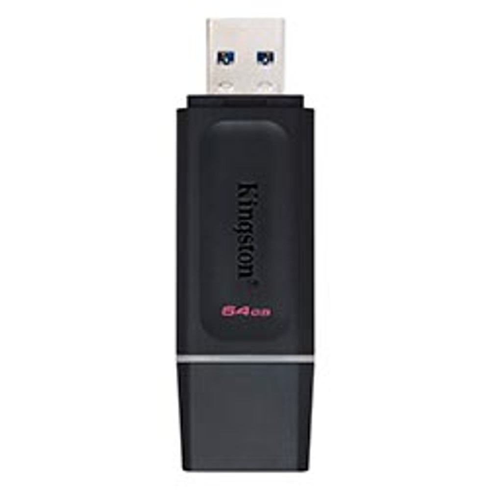 Pendrive USB 3.2 Kingston Exodia 64GB Alta Velocidade Preto