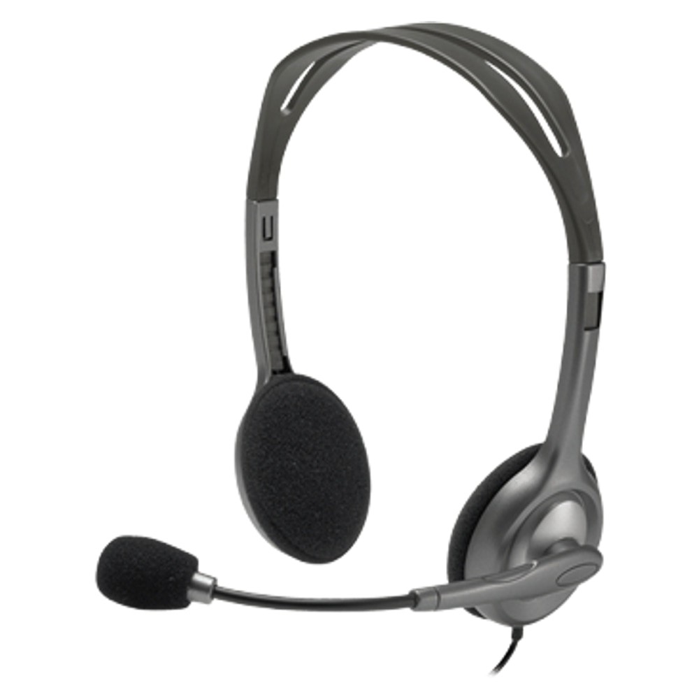 Fone de Ouvido Com Fio Logitech H111 Estéreo Microfone 3,5mm Preto