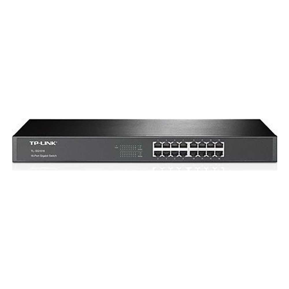 Switch TP-Link TL-SG1016 16 Portas 10/100/1000 Rackmount Gigabit Ethernet 19" Alta Performance Gerenciável