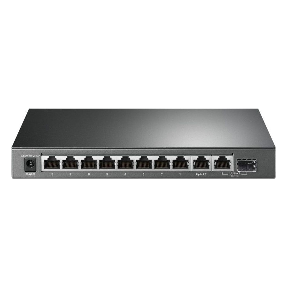 Switch TP-Link TL-SG1210MP 10 Portas 8 Gigabit PoE+ Desktop 150W Gerenciado 802.3af/at VLAN Segurança Rede