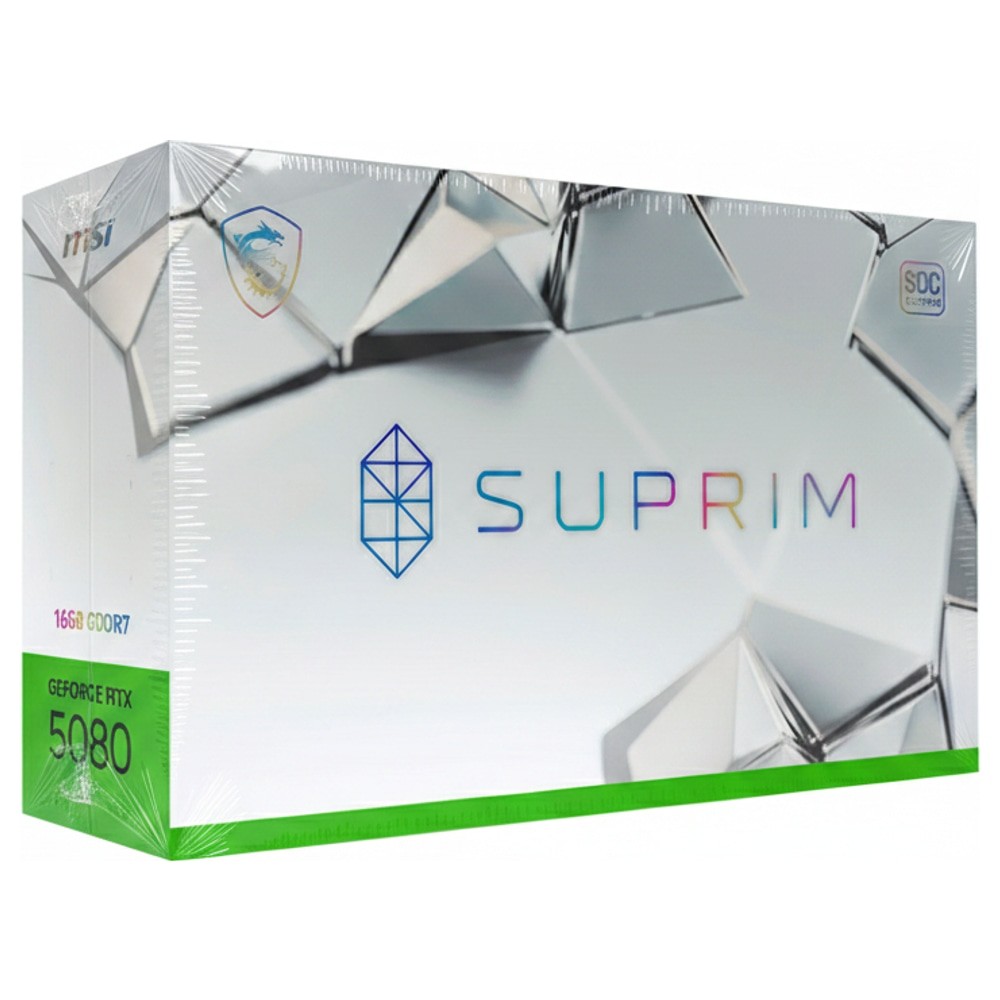 Placa de Vídeo MSI Suprim Soc 16GB Geforce RTX5080 GDDR7 - 912-V531-028