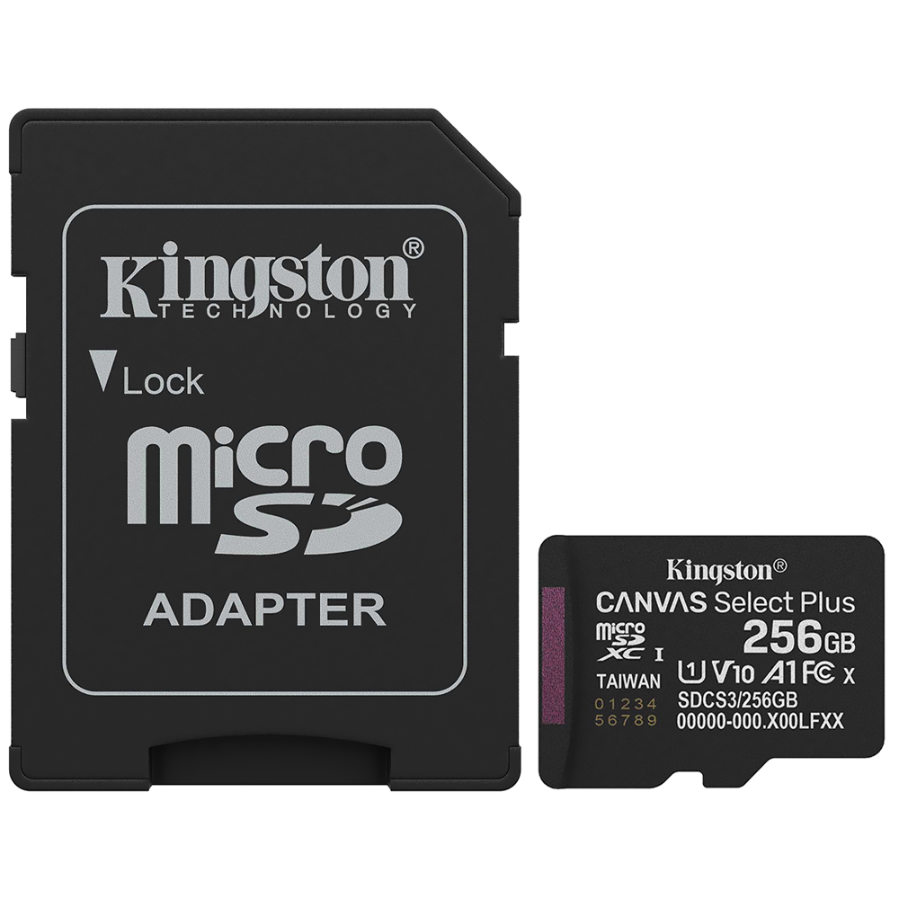 Cartao de Memoria Micro SD Kingston 256GB / 100MBS - (SDCS2/256GB)