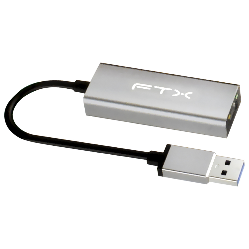 Adaptador de Rede USB 3.0 FTX AML1000-AG para Ethernet RJ45 1000Mbps Preto