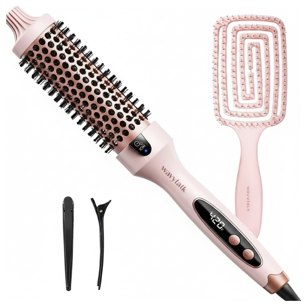 Escova Elétrica Wavytalk 206 Therm Brush Bivolt 68W Rosa Ionizada