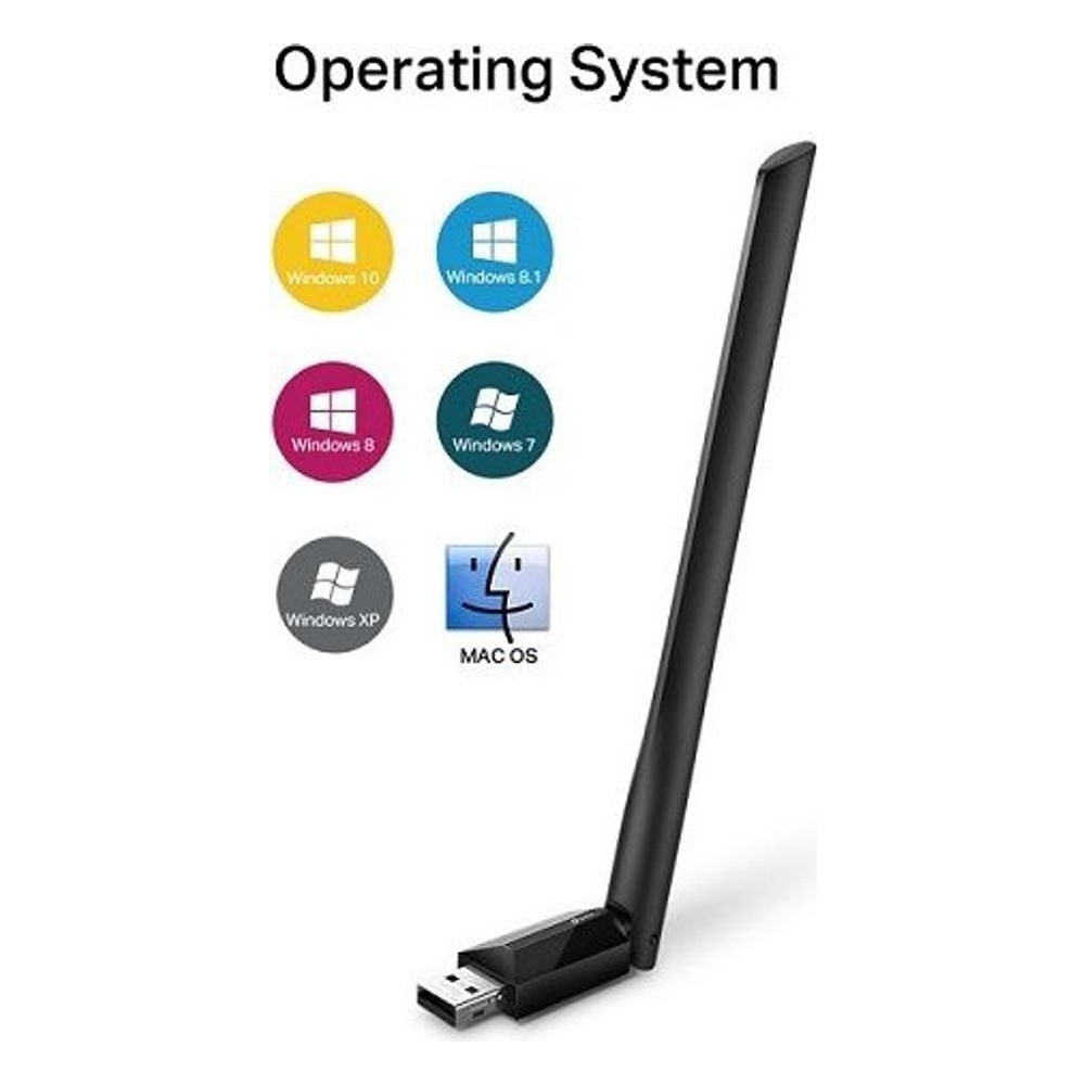 Adaptador Wi-Fi TP-Link Archer T2U AC600 Dual Band USB 600Mbps Externo
