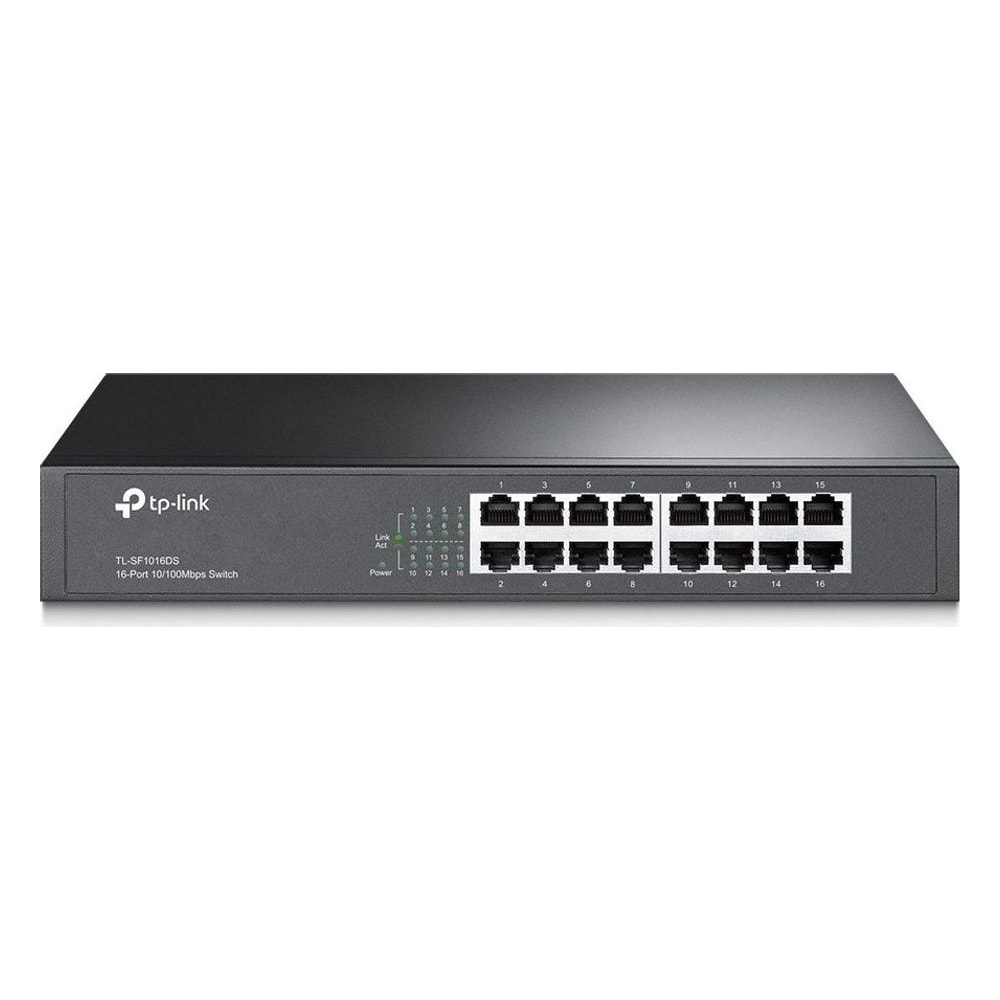 Switch TP-Link TL-SF1016DS Rackmount 16 Portas 10/100Mbps Ethernet Não Gerenciável Ideal Rede Local