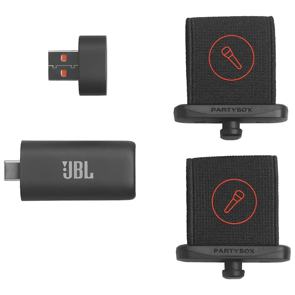 Microfone Sem Fio JBL Easysing Mics Wireless Kit com 2 Preto Bluetooth 5.0 Alta Qualidade Som Ideal Karaoke