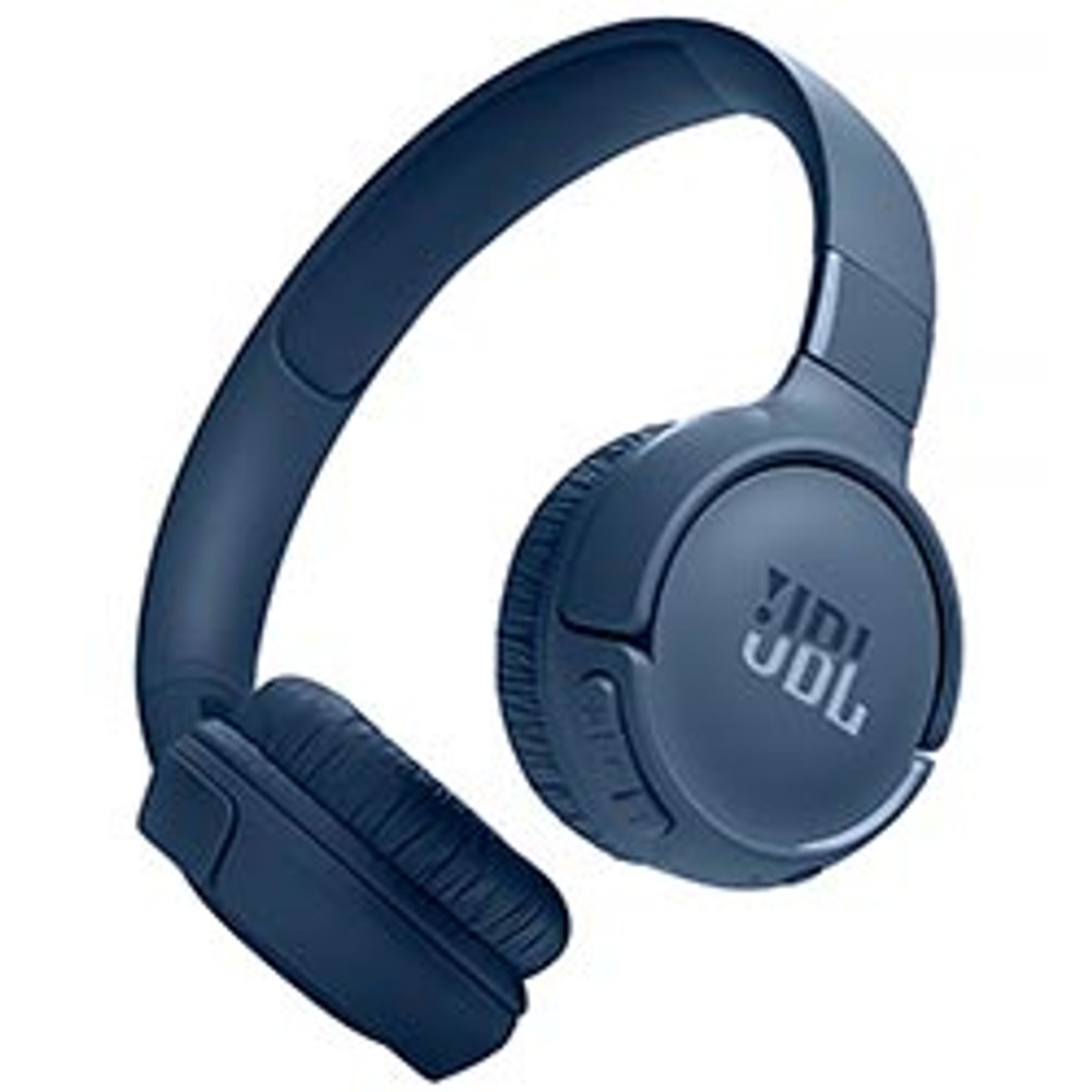 Fone de Ouvido Sem Fio JBL Tune T520BT Bluetooth 5.3 Pure Bass Microfone 57h Bateria Azul