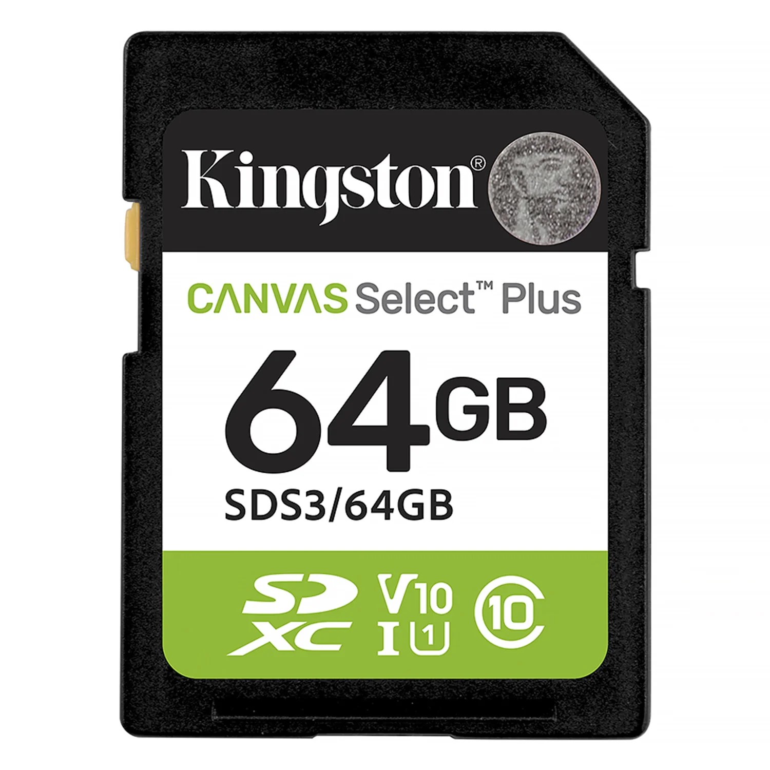 Cartão de Memória SD Kingston 64GB Canvas Select Plus 100MBs Rápido