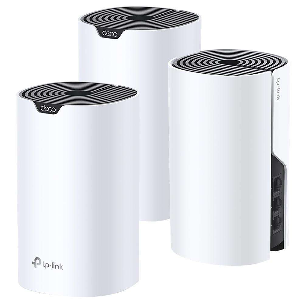 Roteador Mesh Wi-Fi TP-Link Deco S7 1900Mbps 2.4GHz 5GHz Branco Kit 3
