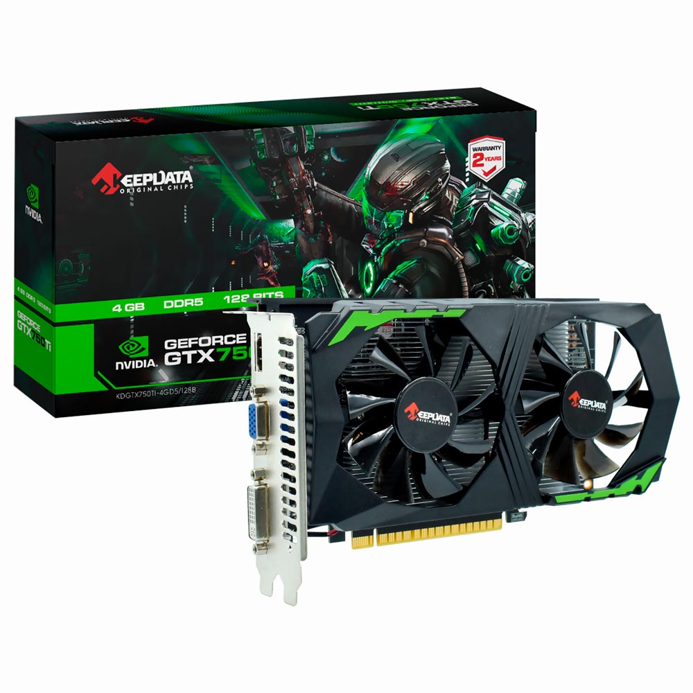 Placa de Vídeo Keepdata 4GB Geforce GTX750TI GDDR5 - Kdgtx750ti-4gd5/128b
