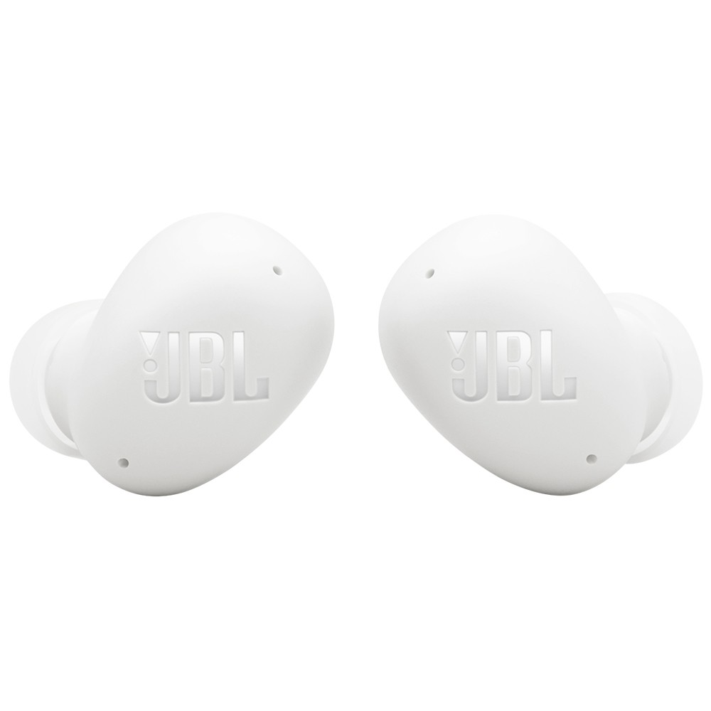Fone de Ouvido Sem Fio JBL Vibe Buds 2 TWS Bluetooth 5.3 Perfeito Ajuste Microfone 32h Bateria Branco