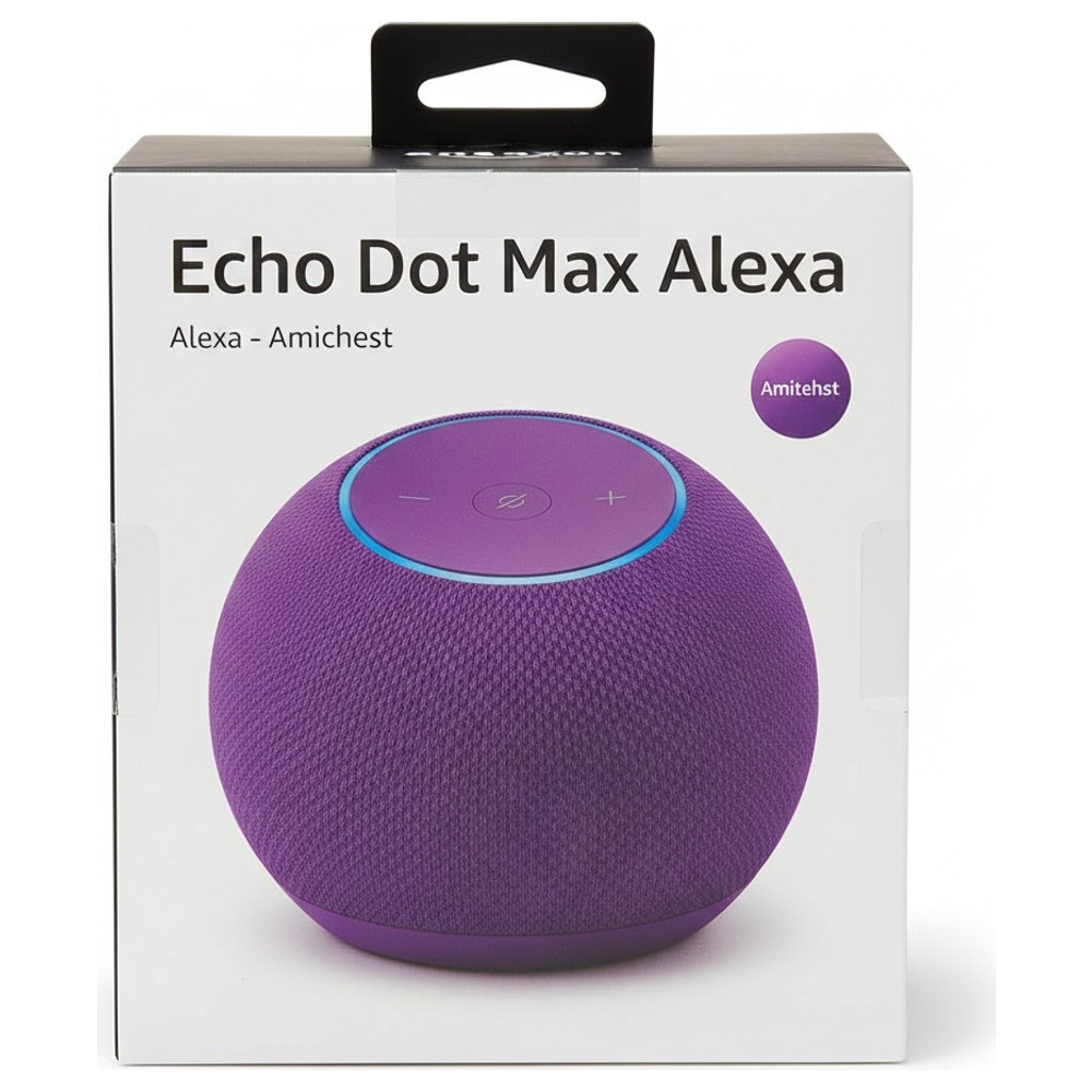 Caixa de Som Inteligente Amazon Echo Dot Max com Alexa Roxo