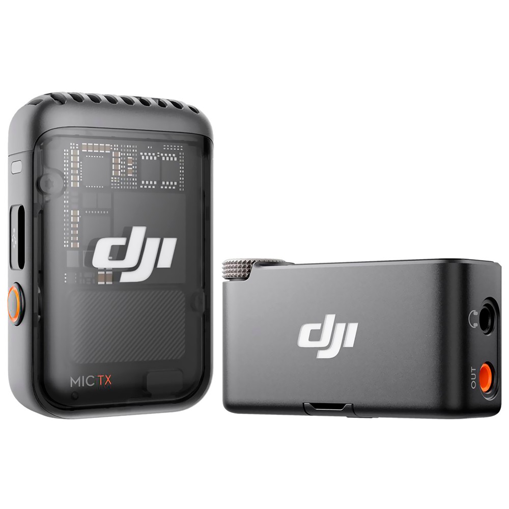 Microfone Sem Fio DJI Mic 2 1TX + 1RX Lightning USB-C FCC Preto Alta Qualidade Áudio Profissional