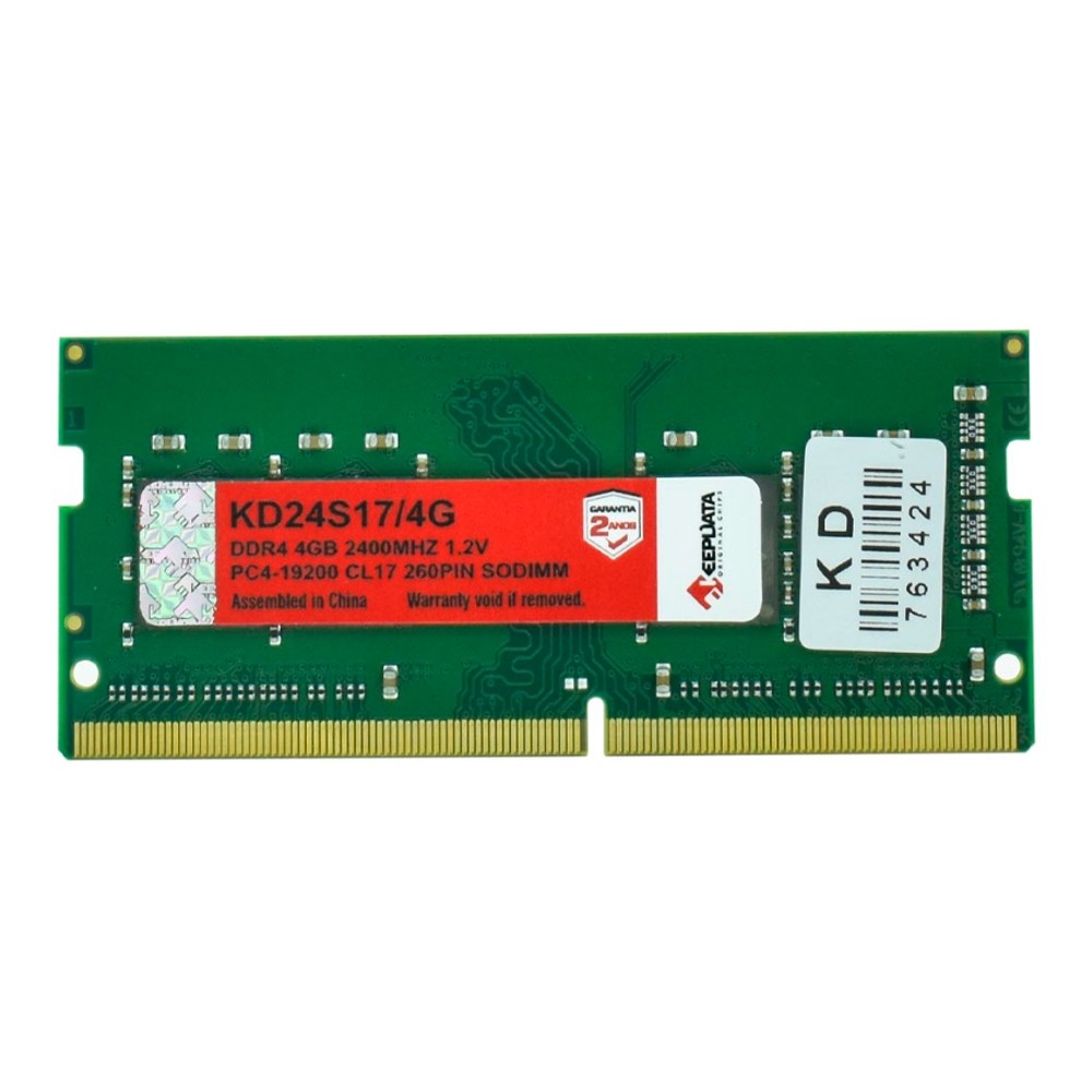 Memória RAM Notebook KeepData KD24S17/4G 4GB DDR4 2400MHz SODIMM CL17 1.2V Alta Performance Upgrade PC Laptop