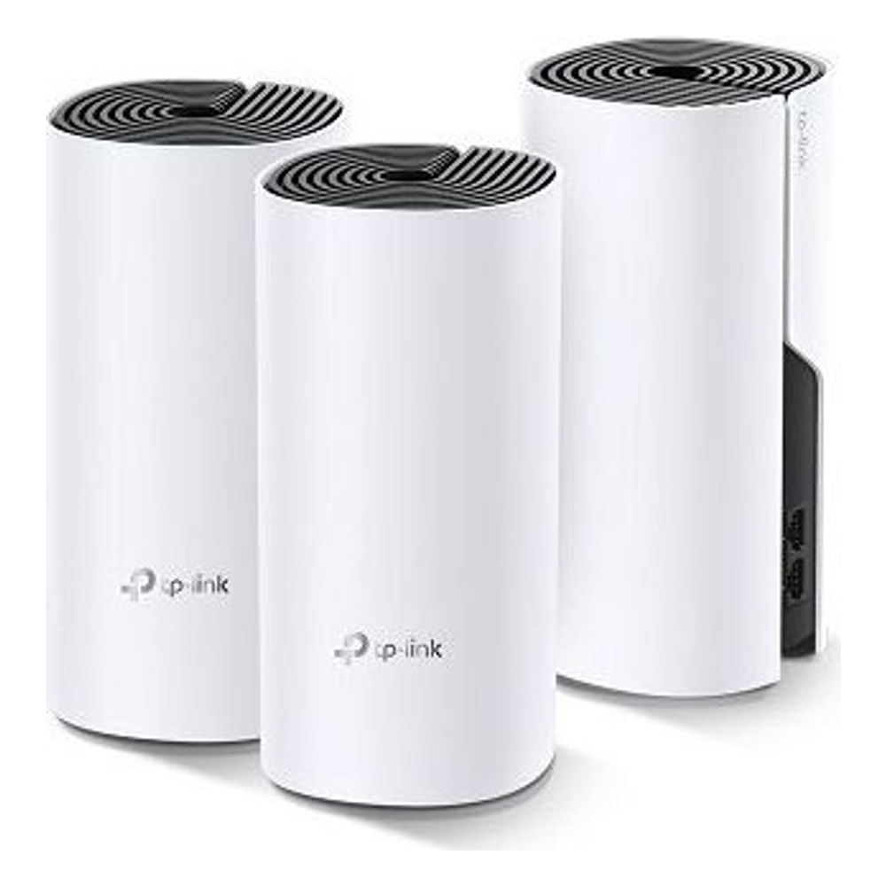Roteador Wi-Fi TP-Link Deco M4 (3-Pack) Whole-Home Mesh AC1200 Dual Band 1200Mbps MU-MIMO Beamforming Cobertura Ampla