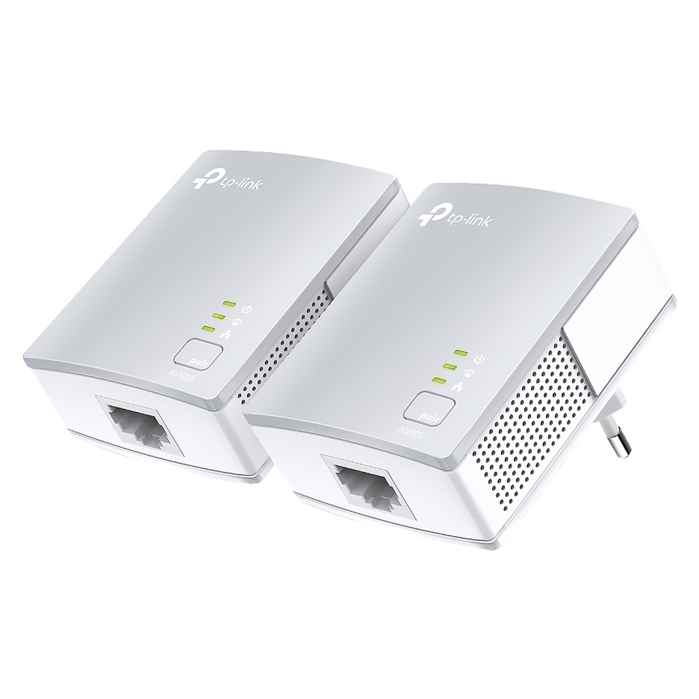 Repetidor Wireless TP-Link Powerline TL-PA4010KIT - 2 Tomadas - 600MBPS - Prata e Branco