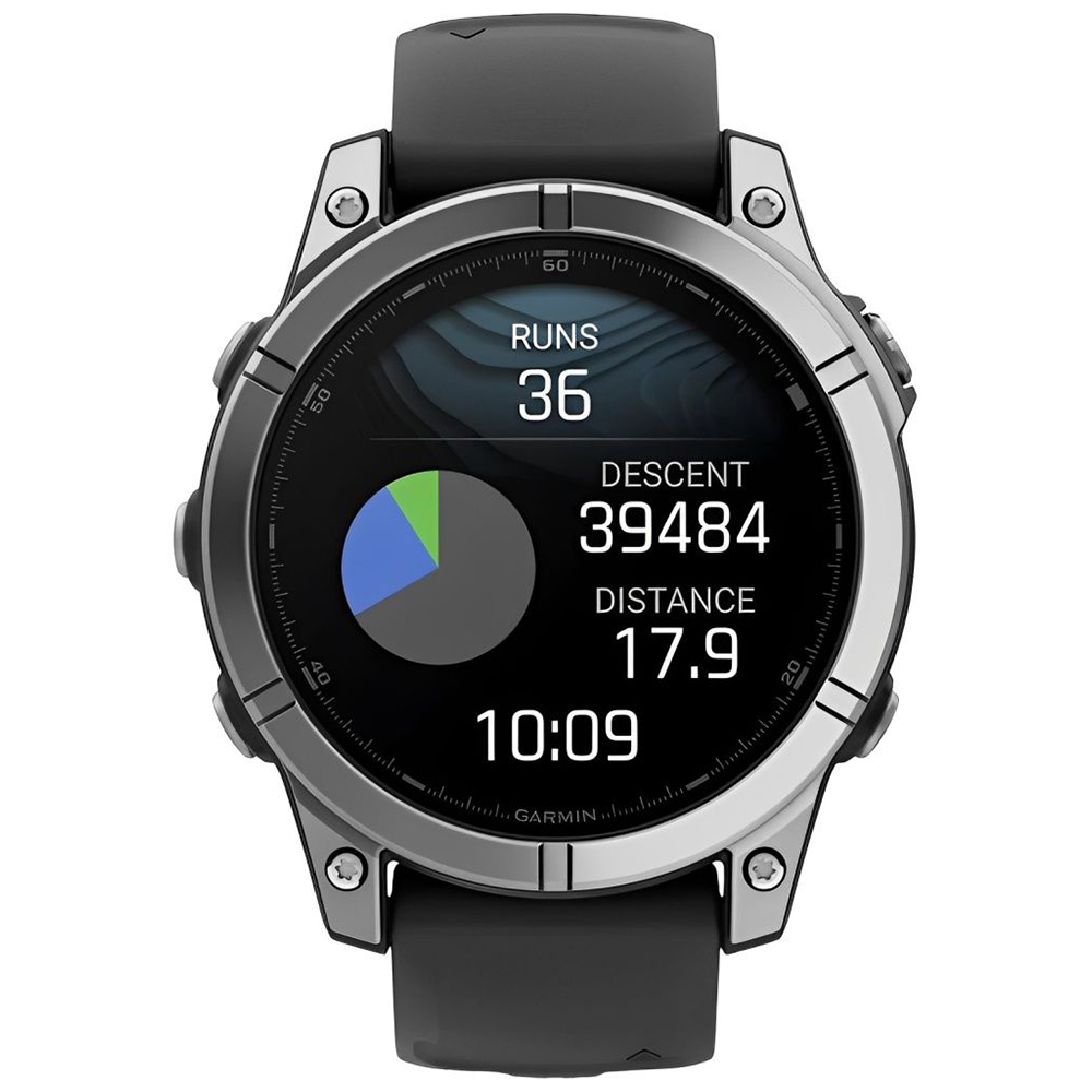 Relógio Smartwatch Garmin Fenix e AMOLED - Preto / Cinza (010-03025-00)