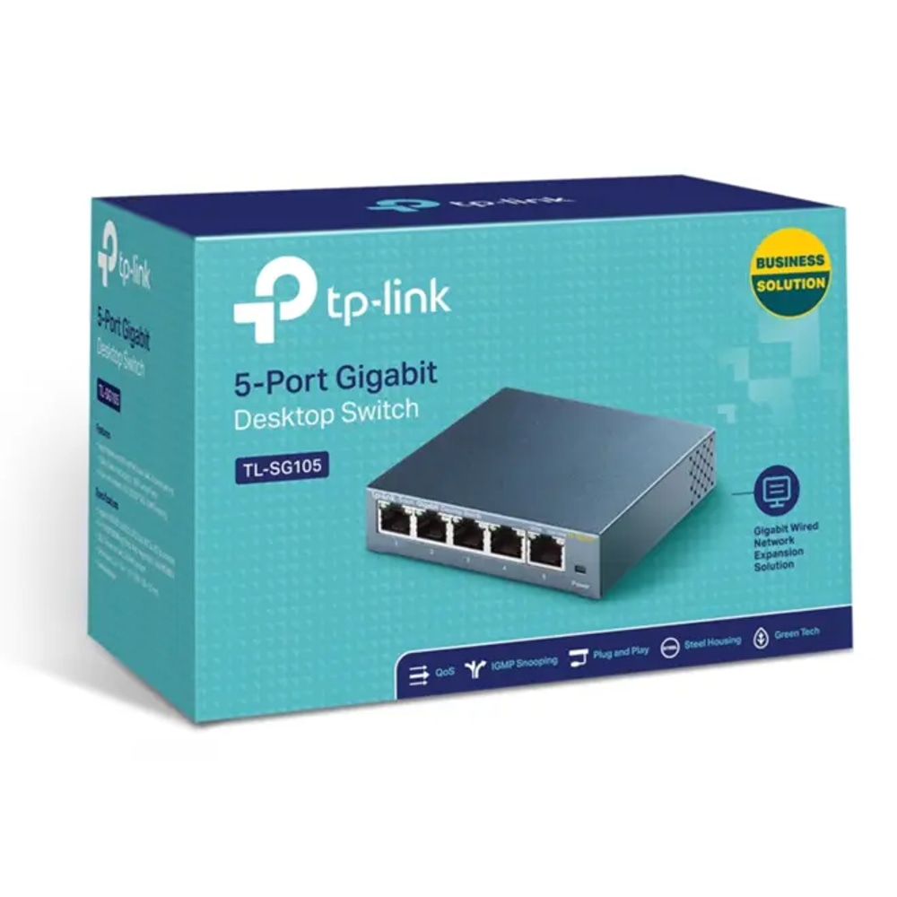 Switch de Rede TP-Link 5 Portas Gigabit 10/100/1000 Mesa